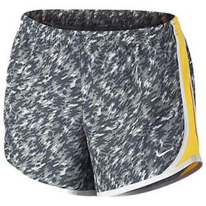 Nike Dri Fit Running Shorts Grey and Yellow Girls Size Large